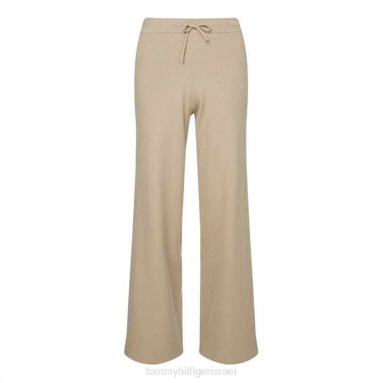 מכנסי רגליים רחבות צלעות רכות NX2020996 בז 'אג Tommy Hilfiger