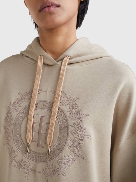 שמלת קפוצ'ון נינוחה NX202103 בז' Tommy Hilfiger