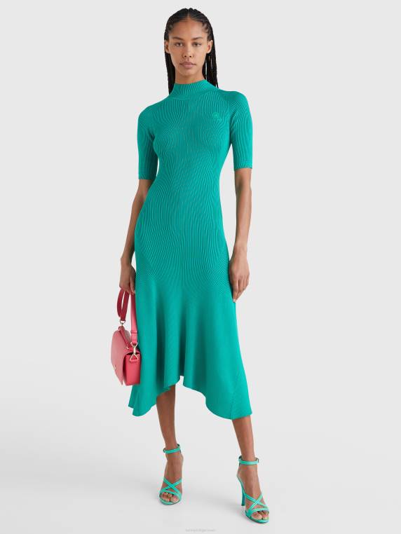 שמלת פולו בגזרה קלה של קרסט NX202124 ורדה Tommy Hilfiger