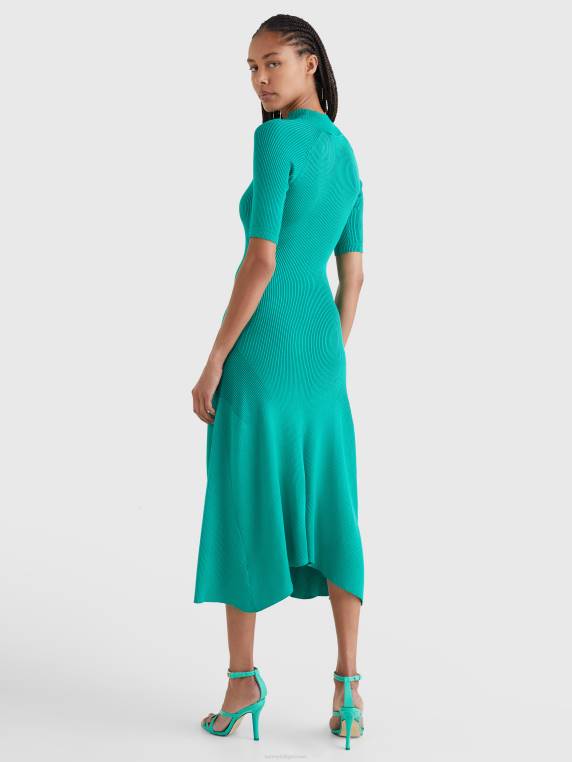 שמלת פולו בגזרה קלה של קרסט NX202124 ורדה Tommy Hilfiger