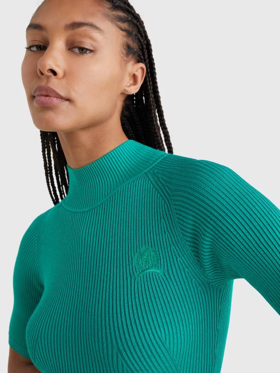 שמלת פולו בגזרה קלה של קרסט NX202124 ורדה Tommy Hilfiger