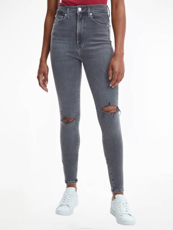 ג'ינס סופר סקיני של מלני NX202148 ג'ינס שחור Tommy Hilfiger