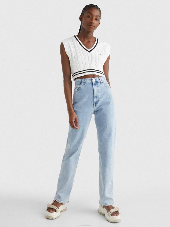 אפוד סריג כבל קצוץ NX202184 אקרו Tommy Hilfiger