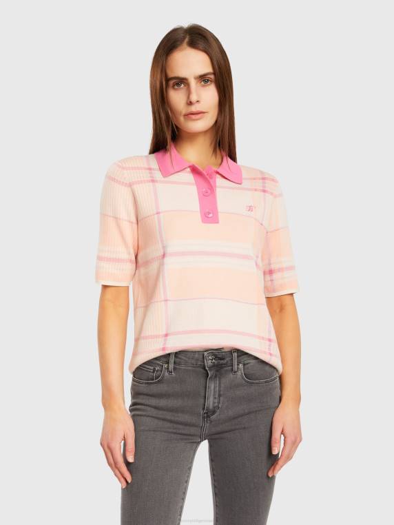 סוודר עם צווארון פולו בדוק NX202188 מדרס קל / אפרסק שקיעה Tommy Hilfiger