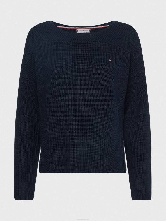 מגשר בכושר נינוח בצוואר הסירה NX202205 שמיים מדבריים Tommy Hilfiger