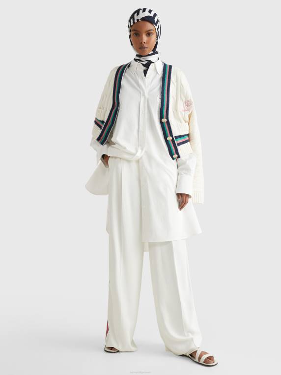 קרדיגן רגוע לסרוג כבלים NX202217 אקרו Tommy Hilfiger