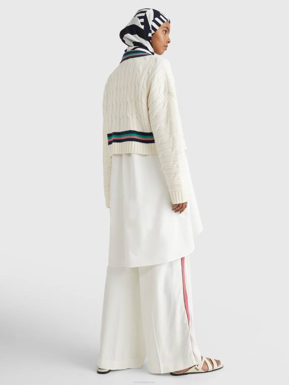 קרדיגן רגוע לסרוג כבלים NX202217 אקרו Tommy Hilfiger