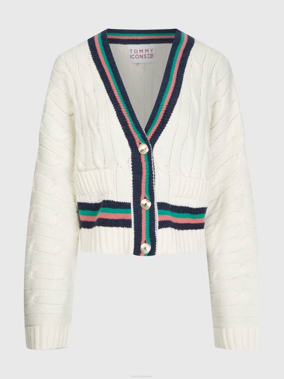 קרדיגן רגוע לסרוג כבלים NX202217 אקרו Tommy Hilfiger