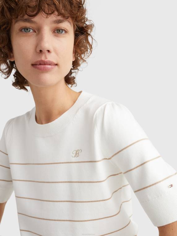 מגשר שרוול רך NX202220 פס אקרו/בז' Tommy Hilfiger