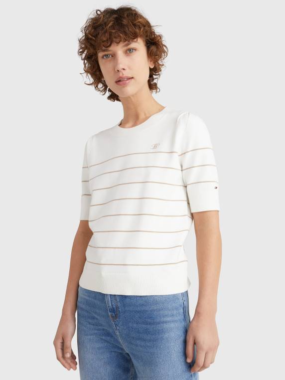 מגשר שרוול רך NX202220 פס אקרו/בז' Tommy Hilfiger