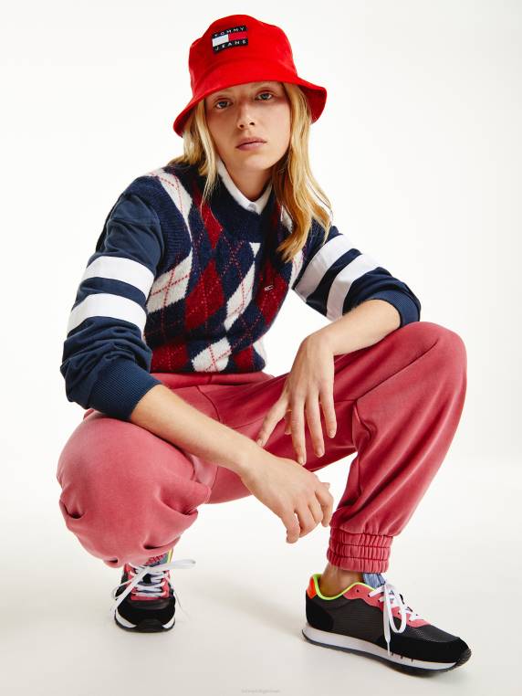 אפוד תערובת צמר קצוץ ארגייל NX202224 דמדומים צי/מולטי Tommy Hilfiger