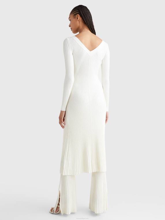 שמלת קרדיגן בגזרה בגזרה בגזרה בגזרה בגזרה בגזרה של גוף הכנה לחוף המערבי NX202230 שֶׁנהָב Tommy Hilfiger