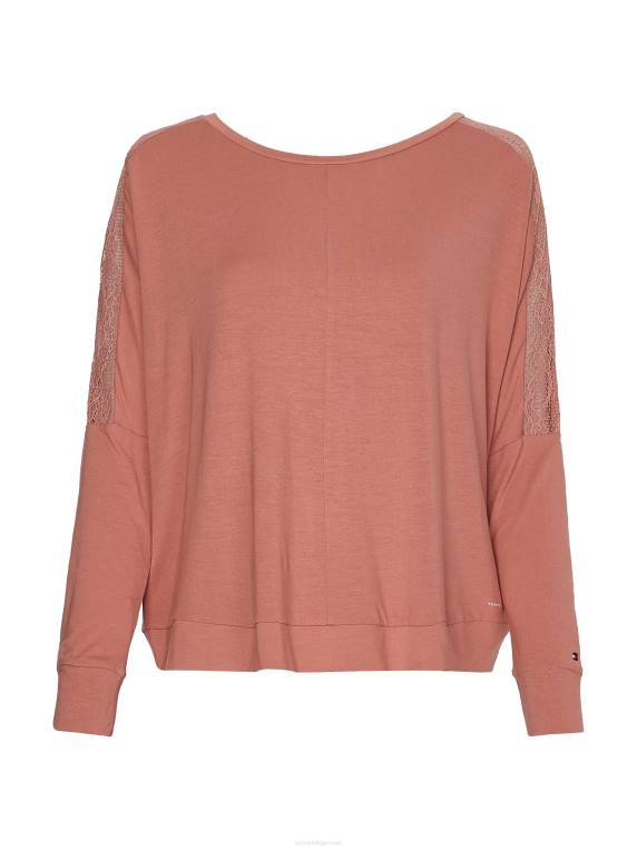 חולצת טריקו עם עיטור תחרה פרחונית NX202248 מינרליזציה Tommy Hilfiger