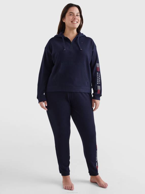 קפוצ'ון חצי רוכסן מתיחה עקום NX202249 שמיים מדבריים Tommy Hilfiger