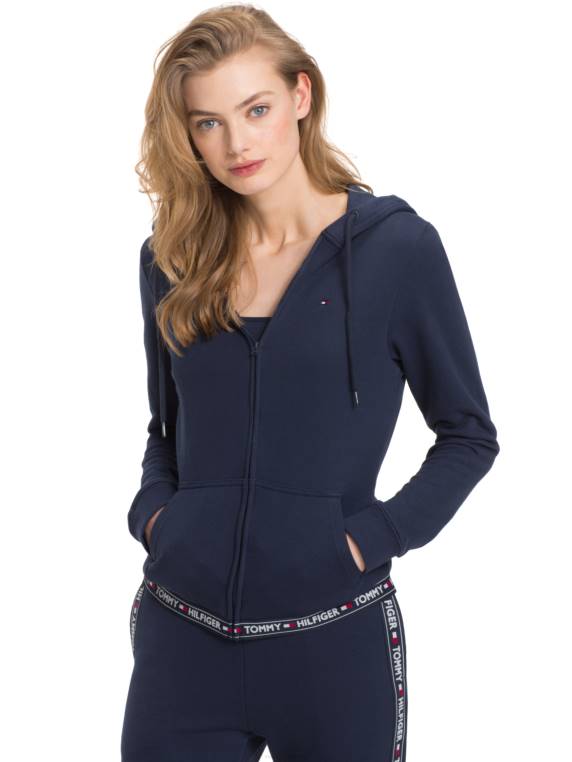 קפוצ'ון טרקלין כותנה טרי NX202251 בלייזר נייבי Tommy Hilfiger