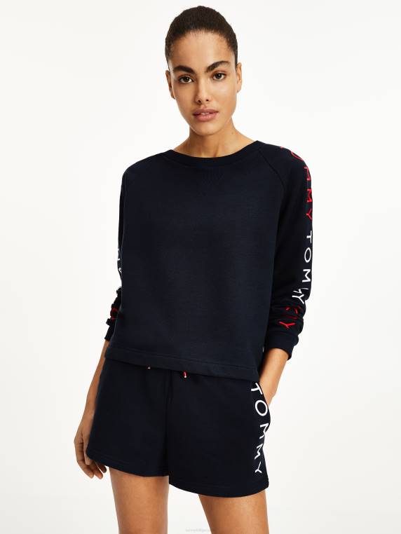 סווטשירט רקמת לוגו NX202258 שמיים מדבריים Tommy Hilfiger