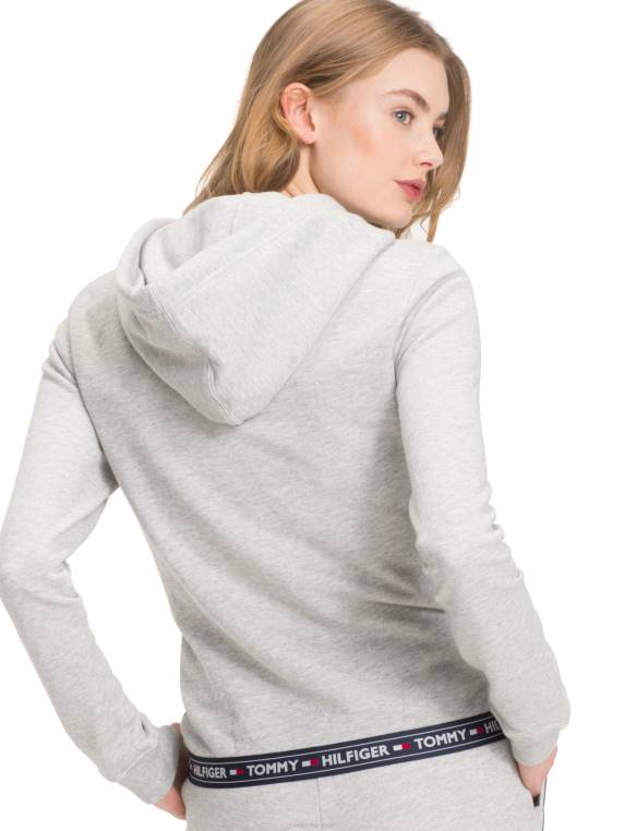 קפוצ'ון טרקלין כותנה טרי NX202260 אברש אפור Tommy Hilfiger