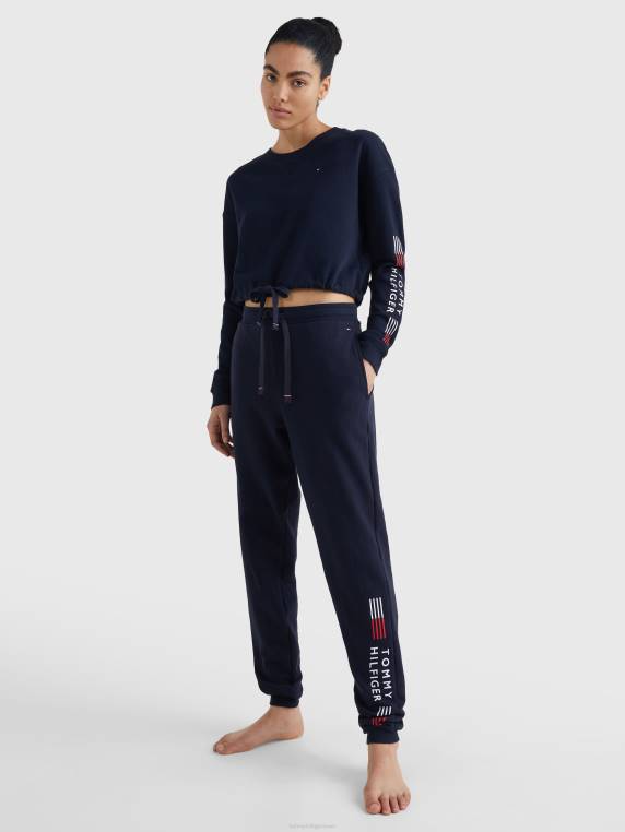 סווטשירט מסלול לוגו מתיחה NX202267 שמיים מדבריים Tommy Hilfiger