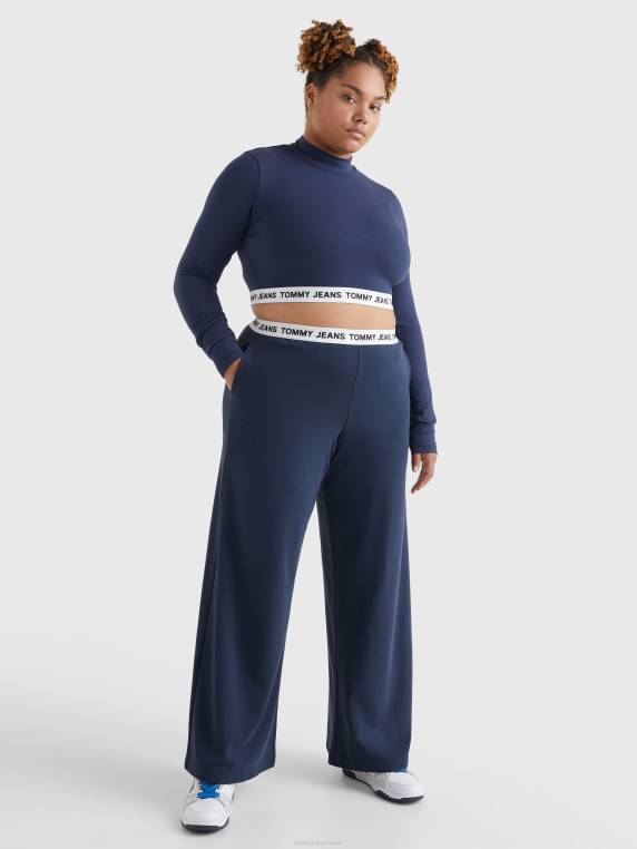 נעלי ספורט רגוע עם לוגו עקום NX202280 צי הדמדומים Tommy Hilfiger