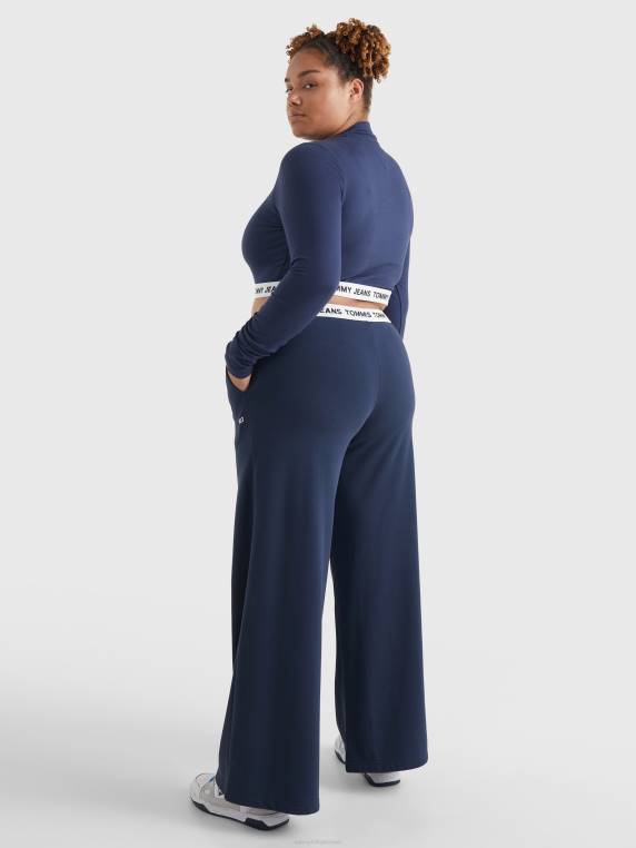 נעלי ספורט רגוע עם לוגו עקום NX202280 צי הדמדומים Tommy Hilfiger