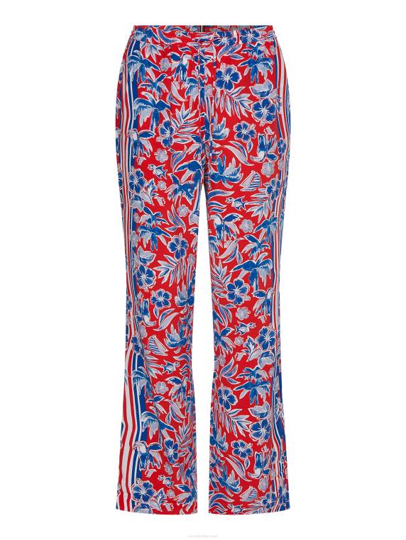 מכנסיים רגועים בהדפס צעיף NX202288 צעיף האי אדום Tommy Hilfiger