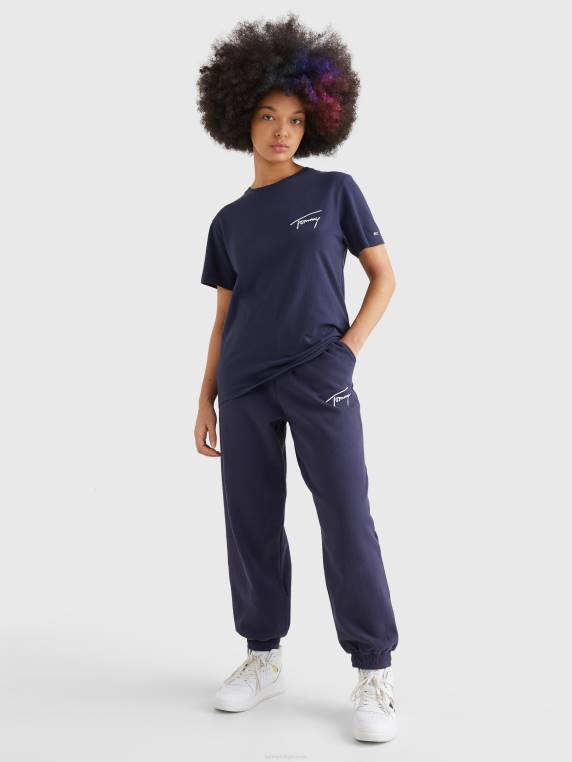 נעלי ג'רזי ממוחזרות עם לוגו חתימה NX202293 צי הדמדומים Tommy Hilfiger