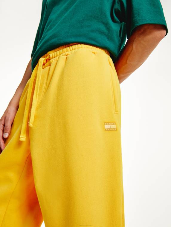 נעלי ריצה עם לוגו רגוע NX202318 צהוב ערבה Tommy Hilfiger