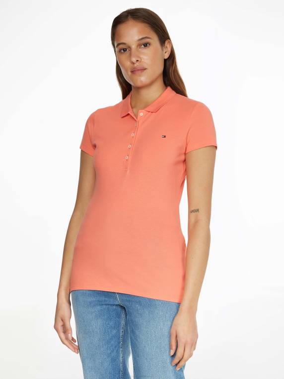 פיקה פולו בגזרה דקיקה NX202353 פריחת האלמוגים Tommy Hilfiger