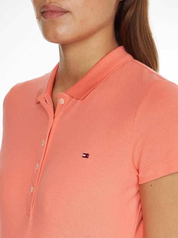 פיקה פולו בגזרה דקיקה NX202353 פריחת האלמוגים Tommy Hilfiger