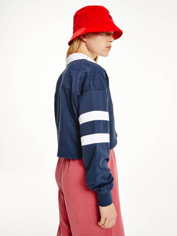 פולו רוגבי קצוץ NX202362 צי הדמדומים Tommy Hilfiger