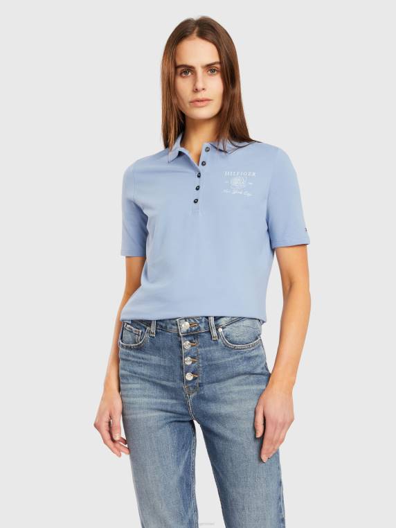 פולו ורדים רגיל NX202363 כחול ירח Tommy Hilfiger