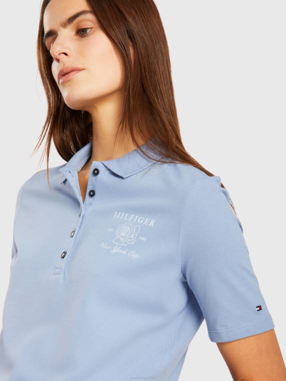 פולו ורדים רגיל NX202363 כחול ירח Tommy Hilfiger