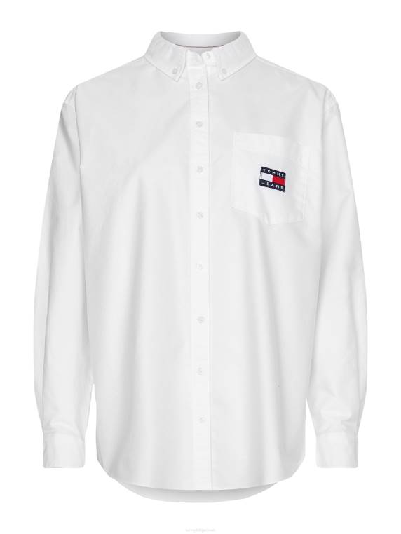 חולצה בכושר החבר NX202388 לבן Tommy Hilfiger