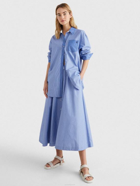 חולצה מתאימה לחבר פס NX202399 פס עדין/כחול Tommy Hilfiger