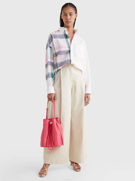 הכנה חולצת חולצה מבד מדרס NX202410 ורוד פסטל בהיר Tommy Hilfiger