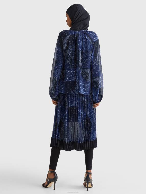 חולצה בגזרה רגועה בהדפס פייזלי NX202413 בנדנה טלאים/שמי מדבר Tommy Hilfiger