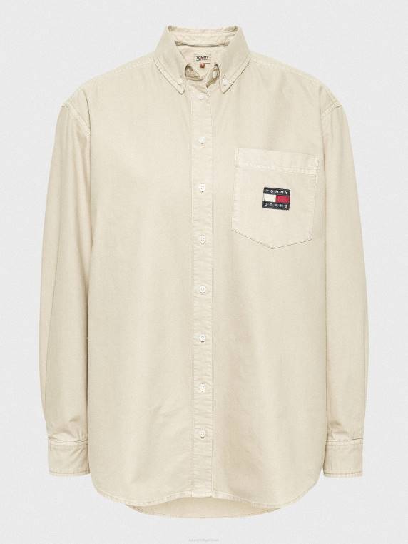 חולצה בכושר החבר NX202414 חול סוואנה Tommy Hilfiger