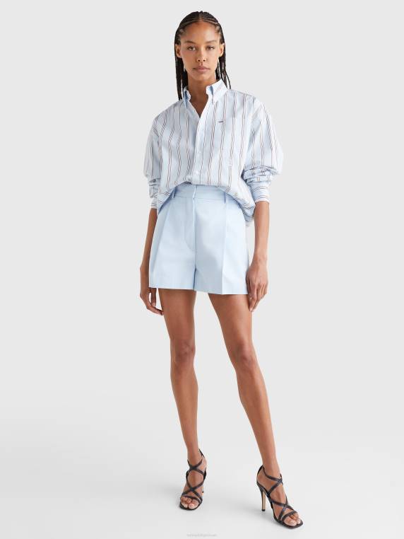 חולצה בכושר אוברסייז עם פס הכנה לחוף המערבי NX202417 רַב Tommy Hilfiger