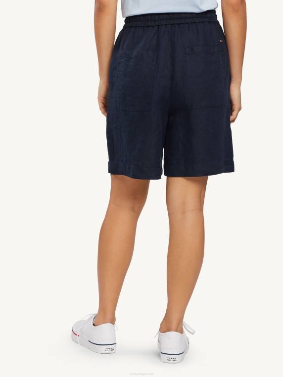 פשתן קצר בכושר רגוע NX202436 שמיים מדבריים Tommy Hilfiger