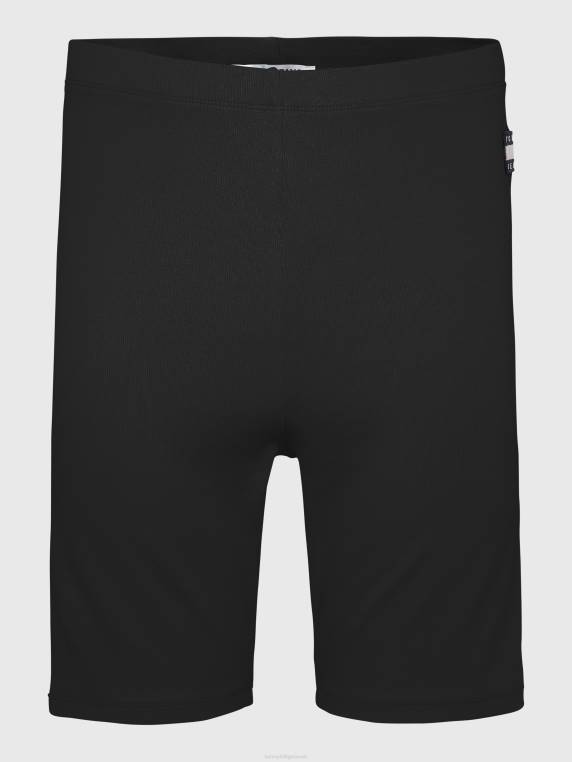 מכנסי אופניים סרוגים עם תג עקום NX202452 שָׁחוֹר Tommy Hilfiger