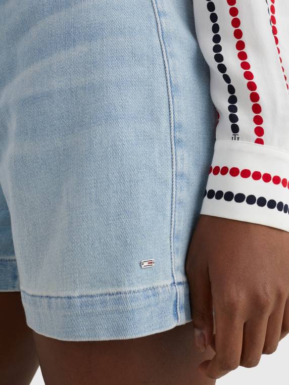 מכנסיים קצרים עם חגורה לגובה NX202460 דֵנִים Tommy Hilfiger