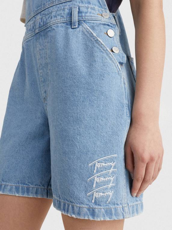 מכנסי ג'ינס קצרים מסוג קנבוס NX202463 אור ג'ינס Tommy Hilfiger