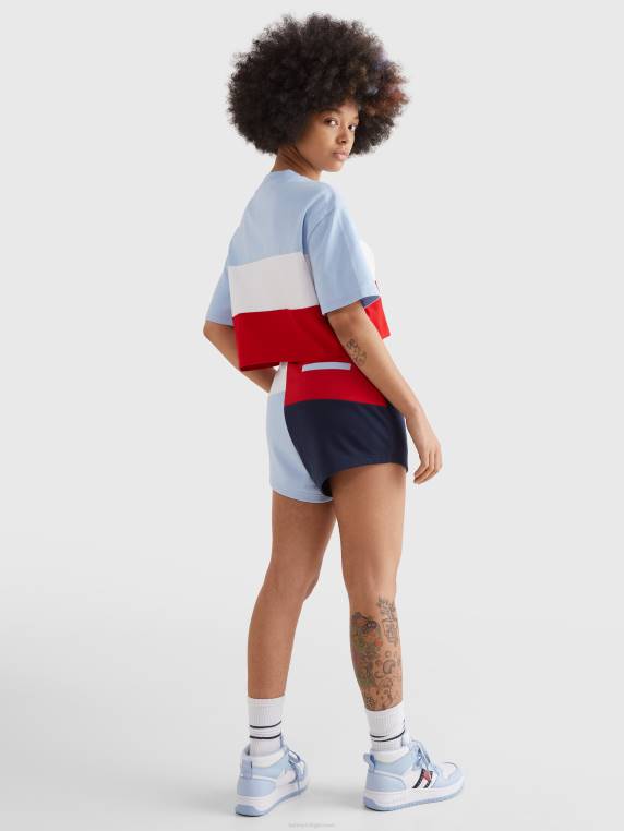 מכנסיים קצרים חסומים בצבע NX202464 דמדומים צי/מולטי Tommy Hilfiger