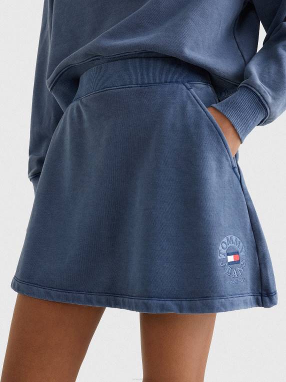 חצאית זיעה רקמת לוגו NX202474 צי הדמדומים Tommy Hilfiger