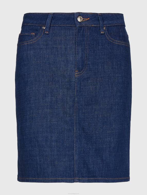 חצאית מיני ג'ינס בהתאמה רגילה של רומא NX202488 פאלו Tommy Hilfiger