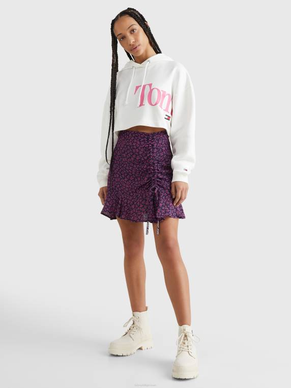 קפוצ'ונים סופר קצוצים עם לוגו עוטף NX202506 אקרו Tommy Hilfiger