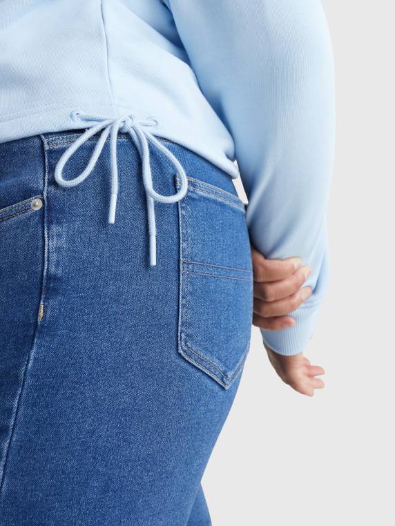 סווטשירט שרוך קצוץ תג עקום NX202516 שמיי שמברי Tommy Hilfiger