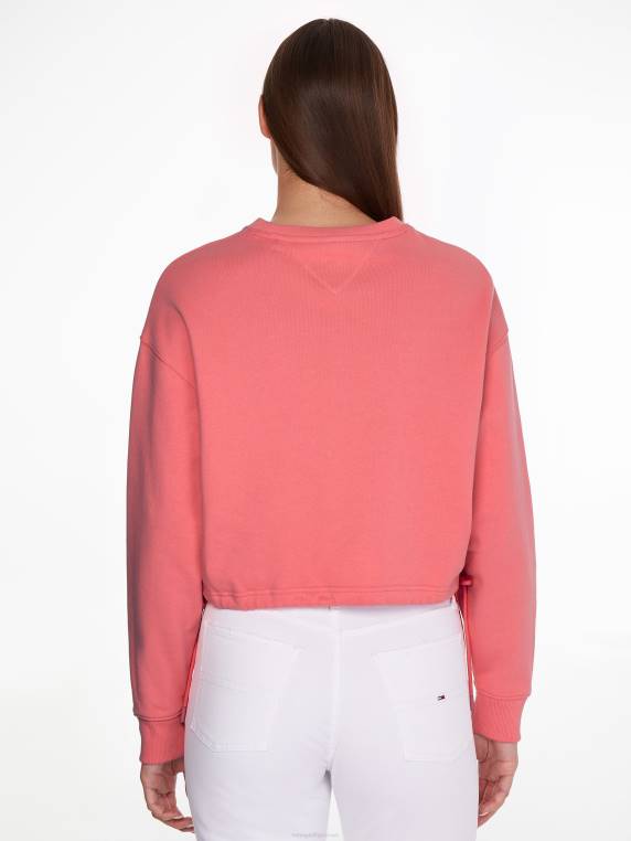 סווטשירט שרוך קצוץ תג NX202532 ורד גן Tommy Hilfiger