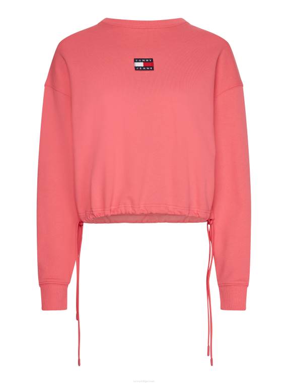 סווטשירט שרוך קצוץ תג NX202532 ורד גן Tommy Hilfiger