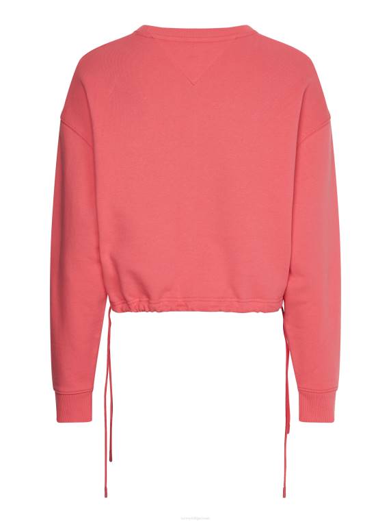 סווטשירט שרוך קצוץ תג NX202532 ורד גן Tommy Hilfiger